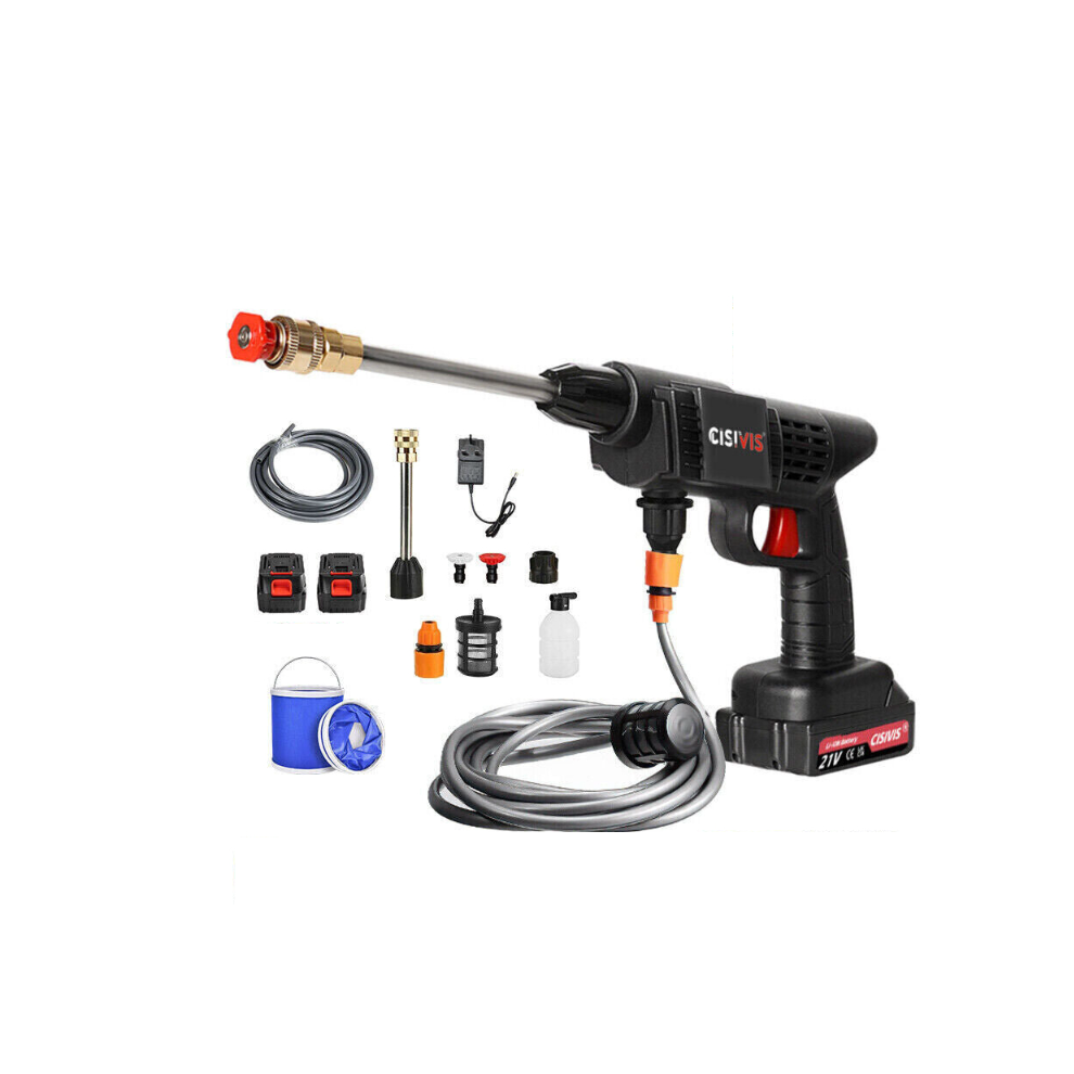 2 Battery Portable Cordless Car High Pressure Washer Jet Water Wash Cleaner Gun