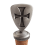 (Add a Gift Pouch) Knights Templar Cross Shield Pewter Bottle Stopper 3