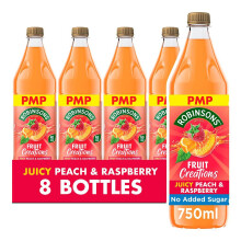 Robinsons Fruit Creations Peach & Raspberry Squash 750ml (Pack of 8)