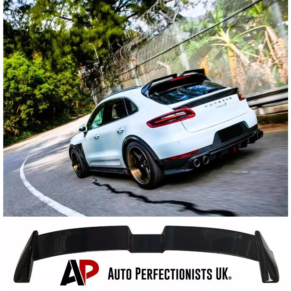 For Porsche Macan Rear Gloss Roof Spoiler Wing Lip Body Kit 2014+ Black