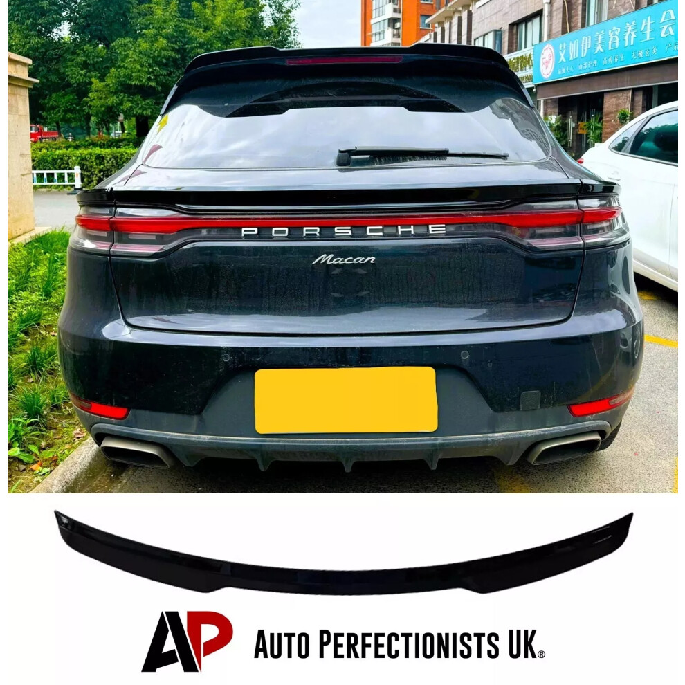 For Porsche Macan Rear Gloss Roof Lip Spoiler Wing Body Kit 2014+ Black