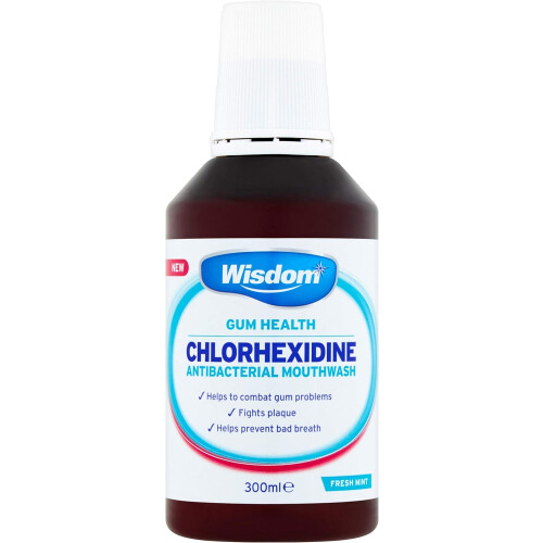 Wisdom Chlorhexidine Antibacterial Mouthwash - Mint (300ml)