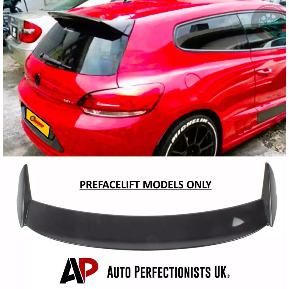 For Vw Scirocco Tsi Tdi R Os Style Roof Spoiler Wing 2008-2014 Black 5061072662874