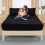 Imperial Rooms (Black, Double) 2-Pack Deep Fitted Sheet 25CM Mattress Bed Sheets | Extra Deep 300 Thread Count Smooth & Silky 2