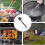BBQ grill cleaning brush with long handle for iron grill grates 3