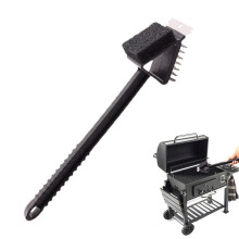 BBQ grill cleaning brush with long handle for iron grill grates