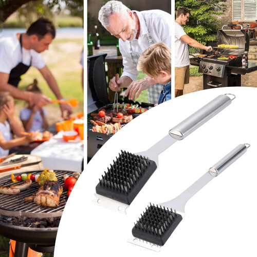 Grill Scraper Brush, Ergonomic Cleaning Tool for Removing Dirt, Sta 2
