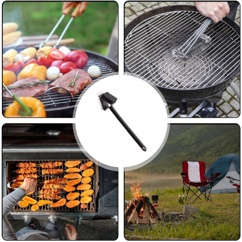 Grill Cleaning Brush with Long Handle, Multifunctional Scraper Set Ref: 5993 2