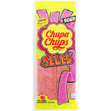 Chupa Chups Strawberry Belts 90g (Pack of 18)