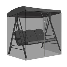 Rocking Mesh Cover Patio Swing Mosquito Netting Zipper Closure Curtain Netting Patio Mosquito L 1 Stpck Ref: 3068
