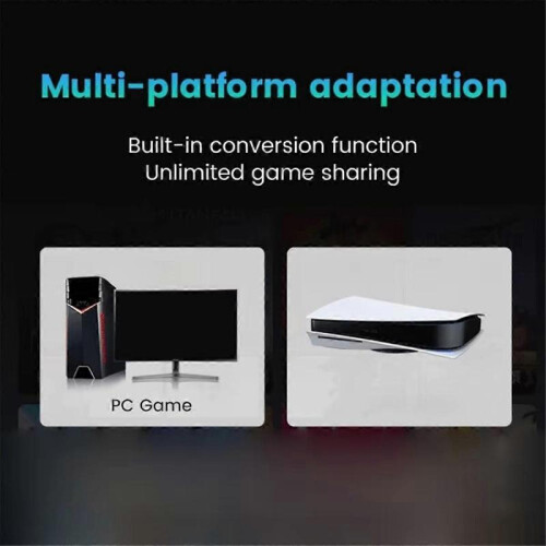 (White) Backplate Programable Remap Kit for PS5 DualSense Gamepad PC Back Buttons with Turbos Macro Function 2