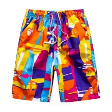 Men's QuickDrying Swimming Shorts Multicoloured Print Loose Beach Shorts Orange56, XXL Ref: 7333