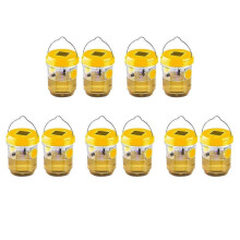 10 Pack Solar Wasp Trap Outdoor Hanging,Wasp Cather Hanging with Light for Yellow Jackets,Hornets,Be