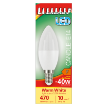 Eveready LED Candle E14 (SES) 470lm 4.9W 3000K (Warm White)  1 Pack