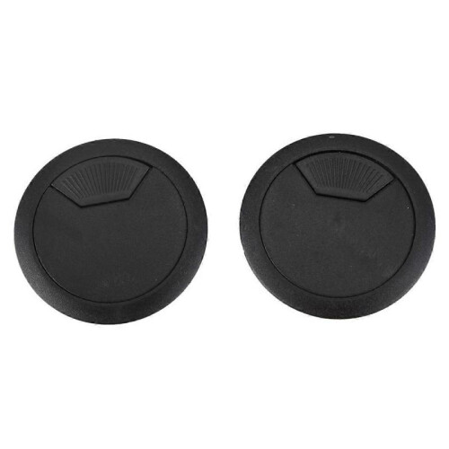 4 Pcs 50mm Diameter Desk Wire Cord Cable Grommets Hole Cover Black 1
