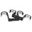 4Pcs Double Curtain Rod Brackets Ceiling Mount Supports Aluminum Alloy Black 2