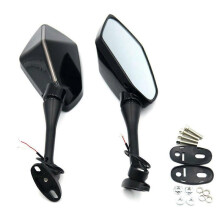 (B, As Shown) Motorcycle Modified Dual Light Rearview Mirror Led Turn Signal Rearview Mirror Thread 6mm+ Dual Ligh