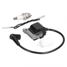 Husqvarna 240R 245R 245RX 250R Lawn Mower Spark Plug Filter & Ignition Coil Kit