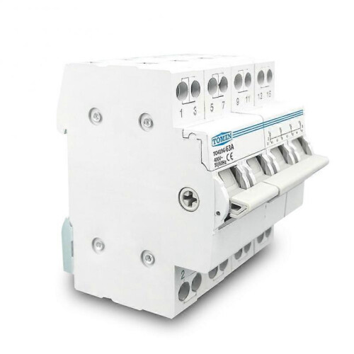4P 63A 3 Phase Dual Power Manual Transfer Isolating Switch Interlock Circuit Breaker 2