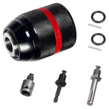 Keyless Drill Chuck for Milwaukee, 1/2-20UNF Mount, 1.5-13mm Self-Tighten, with SDS-Plus & Hex Shank
