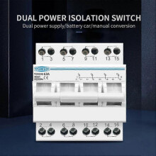 4P 63A 3 Phase Dual Power Manual Transfer Isolating Switch Interlock Circuit Breaker