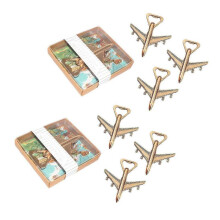 24x Airplane Bottle Opener Gift Box Air Plane Travel Beer Bottle Opener Party Favor Wedding Birthday