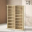 Homcom HOMCOM CD Storage Unit DVD Tower Blu-ray Storage Shelf for Office, Natural 9