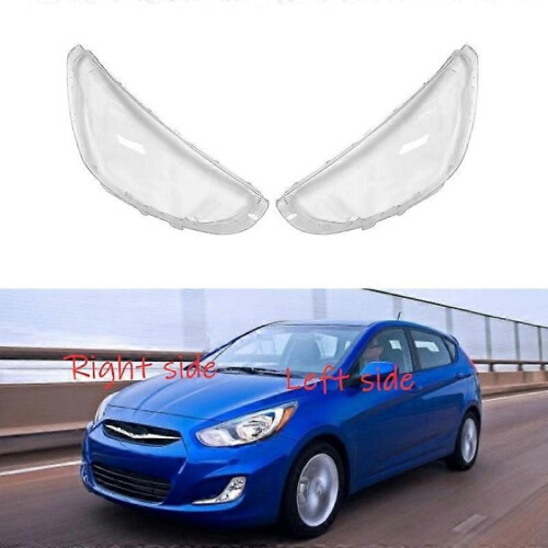 (Left)For Accent 2011 2012 2013 2014 Headlight Shell Lamp Shade Transparent Lens Cover Headlight Cover 2