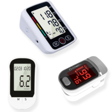 Fingeroximeter + Blutdruckmessgerät + Blutzuckermessgerät-Set für die Heimversion, geeignet für ältere Menschen und Krankenhäuser