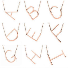 (P) Women's 26 English Letter Pendant Necklace Fashion Alphabet Choker Chain Jewelry Gift for Party