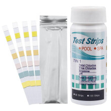 Swimming pool test paper, water quality test paper, residual chlorine test paper, 1 bottle with 50 pieces Ref: 3759