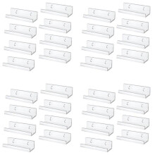 Clear Vinyl Record Shelf Wall Mount 32 Pack,Acrylic Album Record Holder Display,Vinyl Record Shelf S