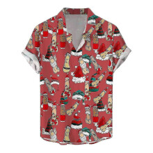 (M, D) Funny Hawaiian Shirts for Men - Novelty Printed Beach Tops, Ugly Gag Gift Button Down Shirts
