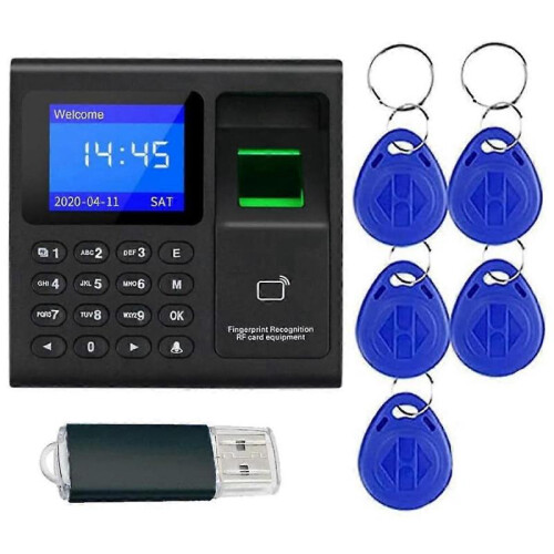 Fingerprint Time Clock for Employees - Biometric Attendance Machine with RFID & PIN Access