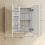 Homcom HOMCOM Arched Bathroom Mirror Cabinet, Wall Mounted Mirrored Cabinet 3