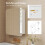Homcom HOMCOM Arched Bathroom Mirror Cabinet, Wall Mounted Mirrored Cabinet 8