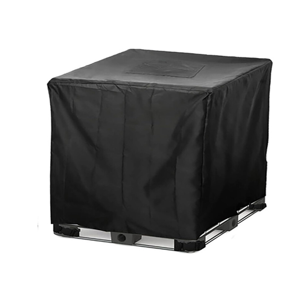Ibc Tank Cover 1000L, 210D Oxford Fabric Tarpaulin For Water Tank, Black 6493810378386