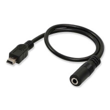 (1M) 3.5mm Microphone Cable Adapter with Mini USB Connector for Audio Recording