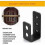 U-Shape Security Bar - Heavy Duty Steel Door Brackets (2 Pack) - 2x4 Reinforced Frame Support 4