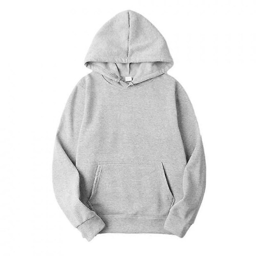 (S, Light grey) Cotton-Padded Women's Hooded Sweatshirts