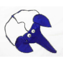 (blue) Elephant Thong Panties in Multi-color with Optional Lingerie Briefs