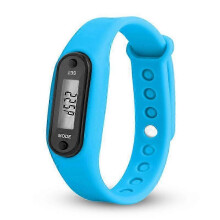 (Light blue) Fitness Step Counter Watch with LCD Display for Adults & Kids - Activity Tracker Pedometer