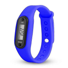 (Dark Blue) Fitness Step Counter Watch with LCD Display for Adults & Kids - Activity Tracker Pedometer