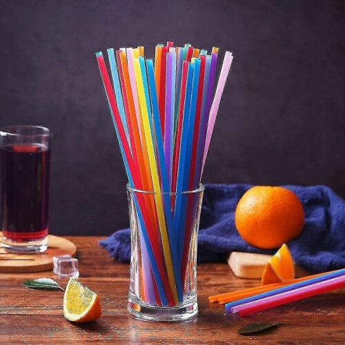 (500Pcs) 1000 Pcs Colorful Plastic Long Disposable Drinking Straws for Parties Bulk 2