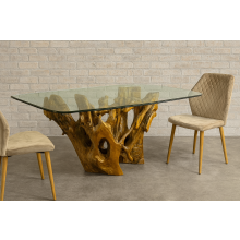Teak root rectangle dining table 160cm