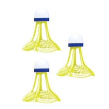 3 x Windproof Badminton Sports Training Badminton Shuttlecocks Badminton Balls for All Levels Players Exercise Gymnasium Parks Yellow Ref: 7283
