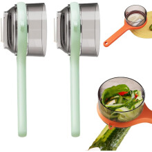 (2, Green) Vegetable Peeler, Potato Peeler, Double-Sided Stainless Steel Blade Peeling Knife with Storage Box, Good Grip & Durable Peeling Tool