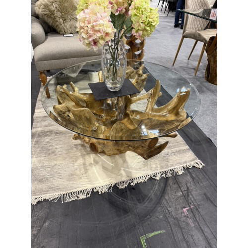 Teak Root Coffee Table Round 100cm