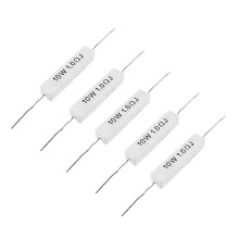 1.0 Ohm 10W drahtgewickelt Keramik Zement-Widerstaende 5 Stueck