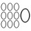 O-Ring, Dichtungsring, 10 Stueck, 45 mm x 3 mm, Nitrilkautschuk, Schwarz 11